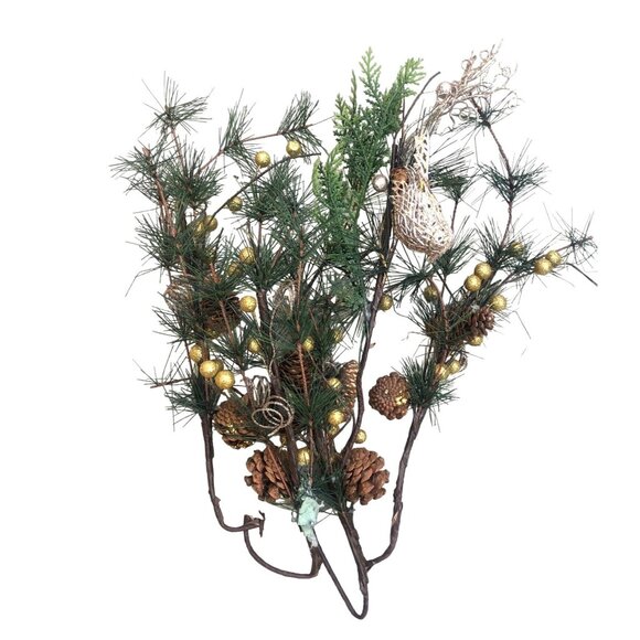CHRISTMAS 5- PIECE PINE/PINECONE PICKS - Picture 1 of 7